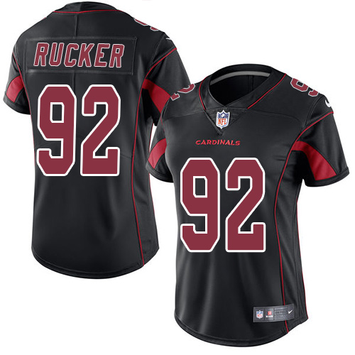 Women's Limited Frostee Rucker Nike Jersey Black - #92 Rush NFL Arizona Cardinals